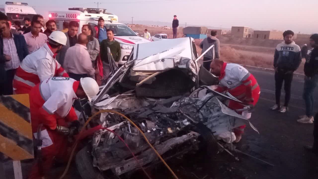 جان باختن زوج جوان در تصادف جاده بردسکن