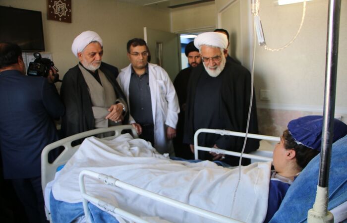 دیدار رئیس دیوان عالی کشور با مجروحان کرمانی