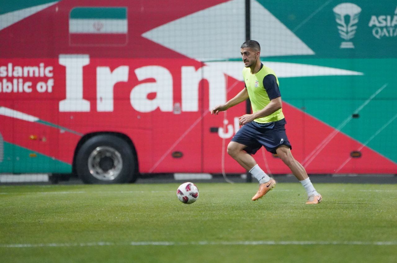 نخستین تمرین تیم ملی فوتبال ایران در دوحه