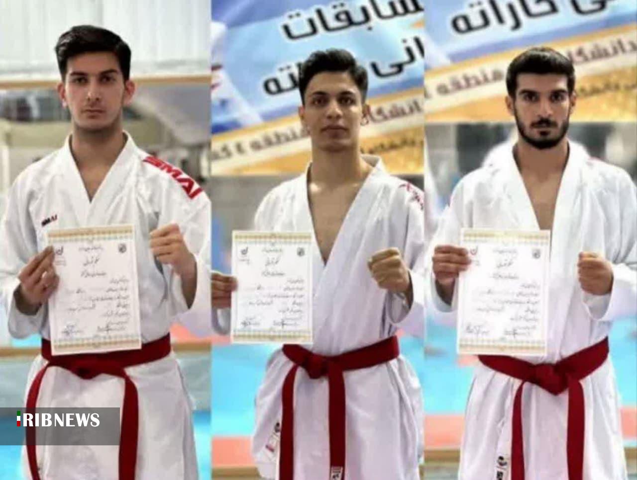 سه مدال خوش رنگ کاراته کاهای دانشجوی قم از مسابقات کشوری
