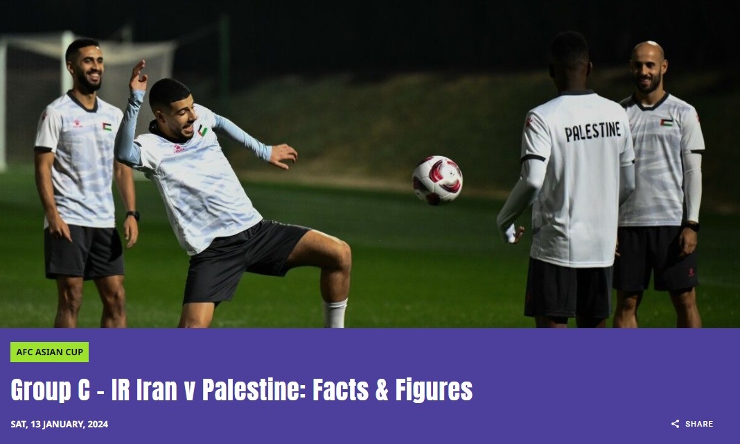 گزارش کنفدراسیون فوتبال آسیا از دیدار ایران- فلسطین