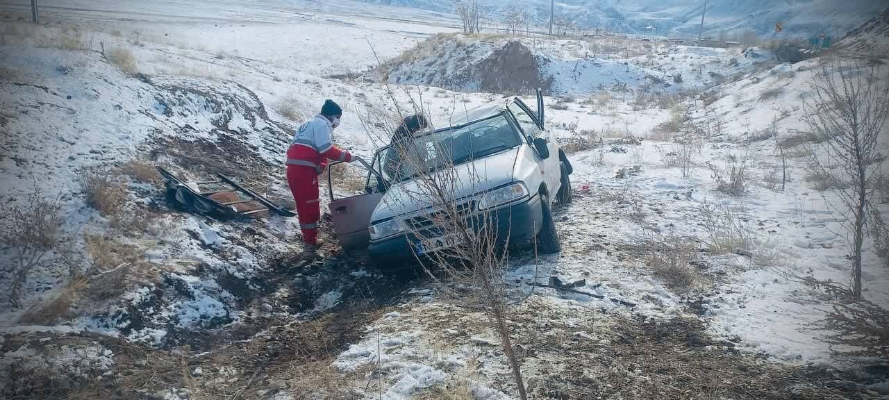 واژگونی خودرو پراید در محور خوی_چالدران با یک مصدوم 