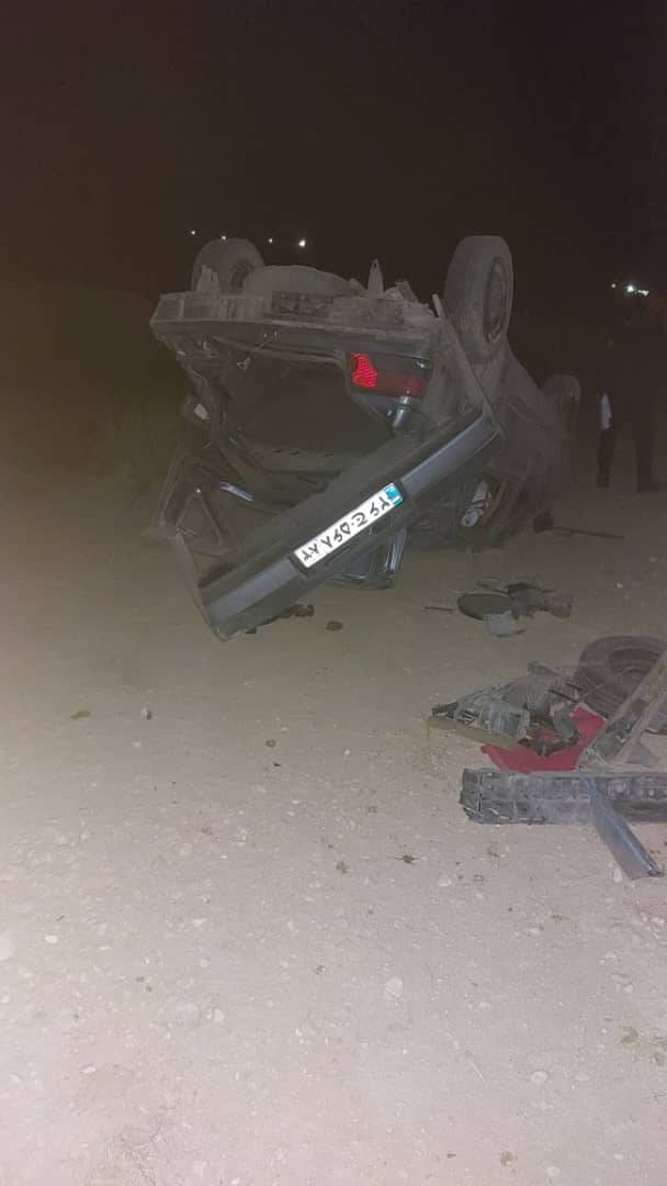 یک کشته در واژگونی سواری پژو در زرین دشت