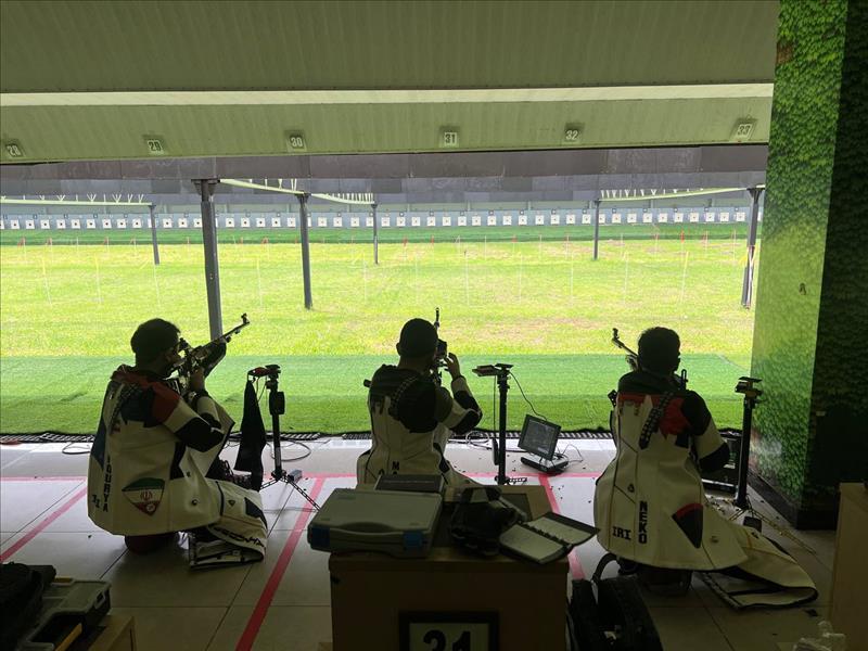 نخستین تمرین تیم ملی تفنگ کشورمان در اندونزی