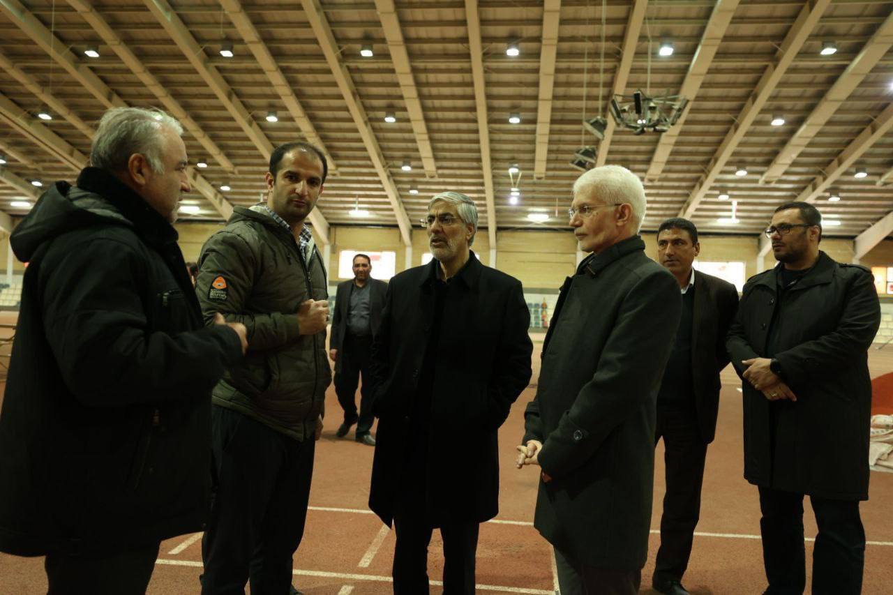 بازدید وزیر ورزش از مراحل آماده‌سازی ورزشگاه آفتاب انقلاب