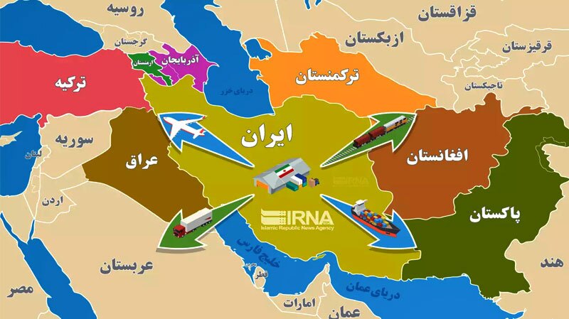 تجارت حدود ۵۰ میلیارد دلاری ایران و کشورهای همسایه
