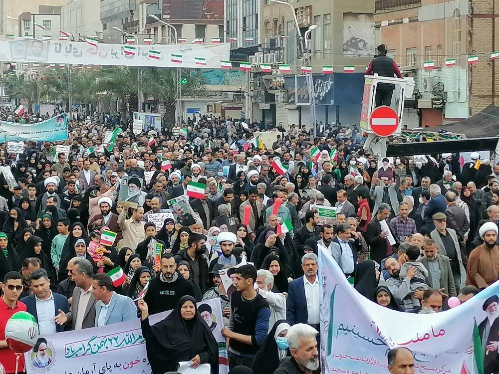 تقدیر از حضور حماسی مردم انقلابی خوزستان در راهپیمایی یوم الله ۲۲ بهمن