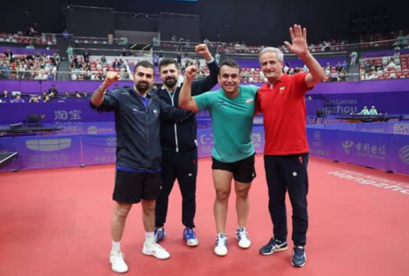 پیروزی مردان ایران در تنیس روی میز قهرمانی جهان