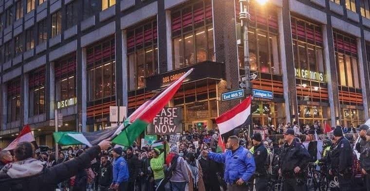 بازداشت شرکت کنندگان در تظاهرات ضد صهیونیستی در نیویورک
