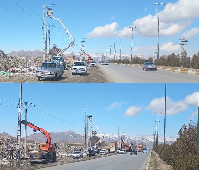 پیشرفت ۶۰ درصدی پروژه ۲ مداره جاده سرو جهت تامین برق پارک علم و فناوری آذربایجان غربی 