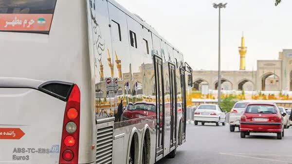 سرویس دهی اتوبوسرانی مشهددر مسیر‌های منتهی به حرم رضوی