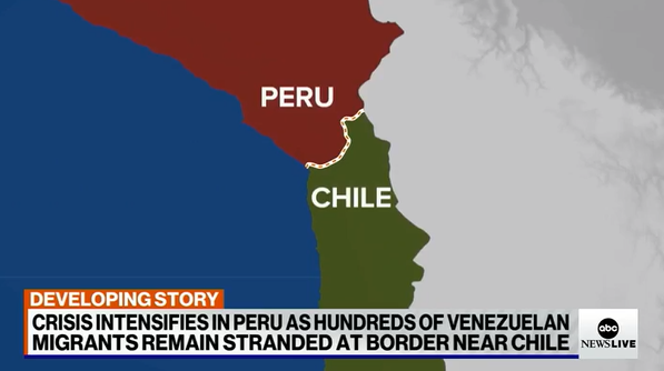 سرگردانی مهاجران در مرز پرو و شیلی