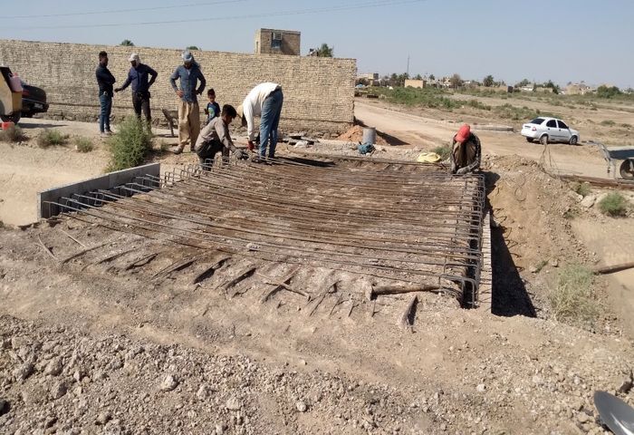 مرمت پل دسترسی به زمین‌های کشاورزی شهر ابوحمیظه دشت آزادگان