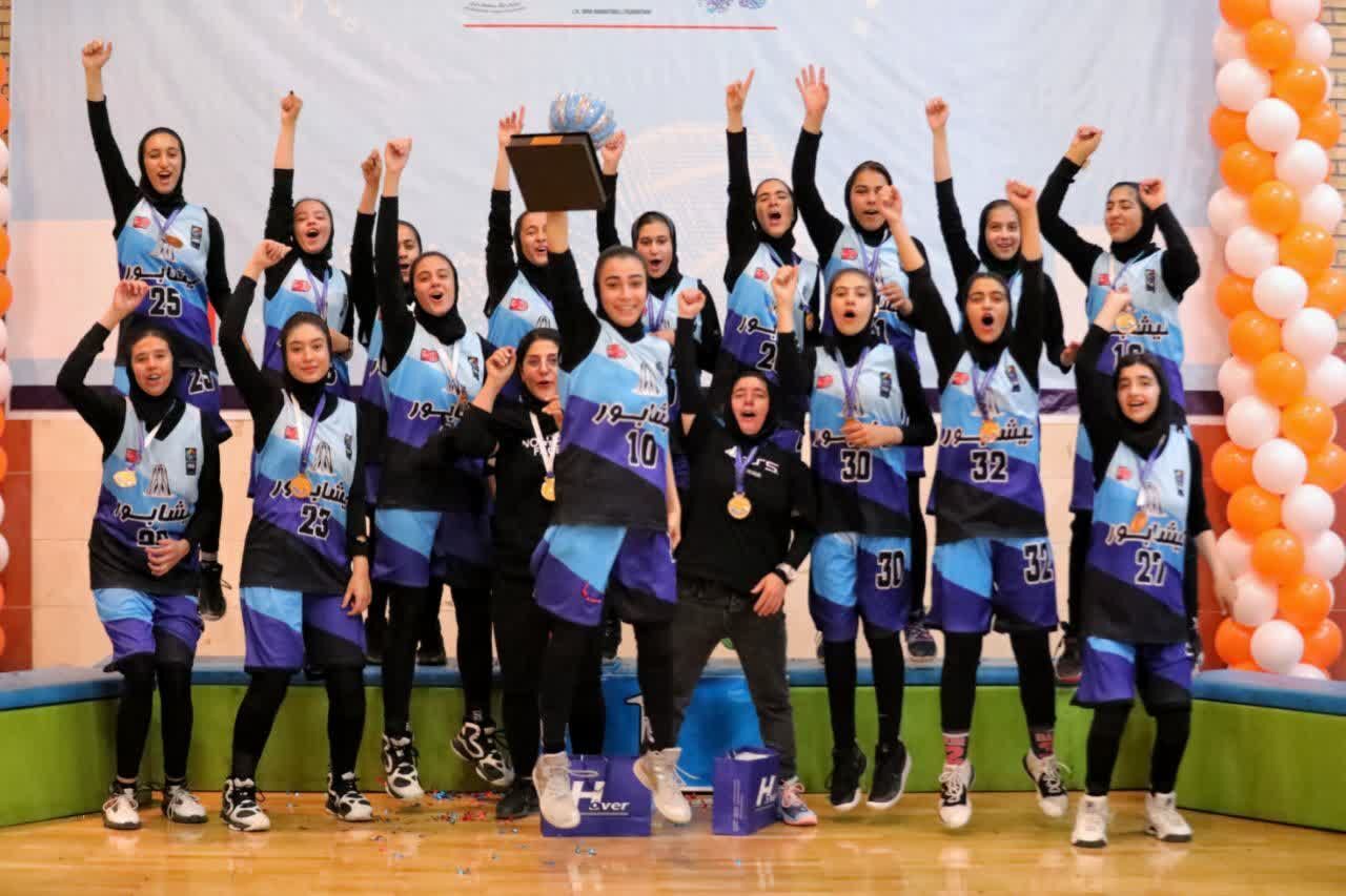 قهرمانی خانه بسکتبال نیشابور در مسابقات لیگ نوجوانان دختر کشور