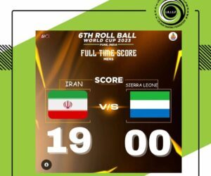 پیروزی ۱۹ بر صفر ملی پوشان تیم ملی رولبال ایران  در برابر سیرالئون