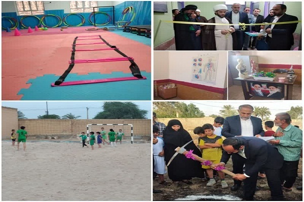 کلنگ زنی و راه اندازی طرح‌های آموزشی، ورزشی و بهداشتی در رامشیر