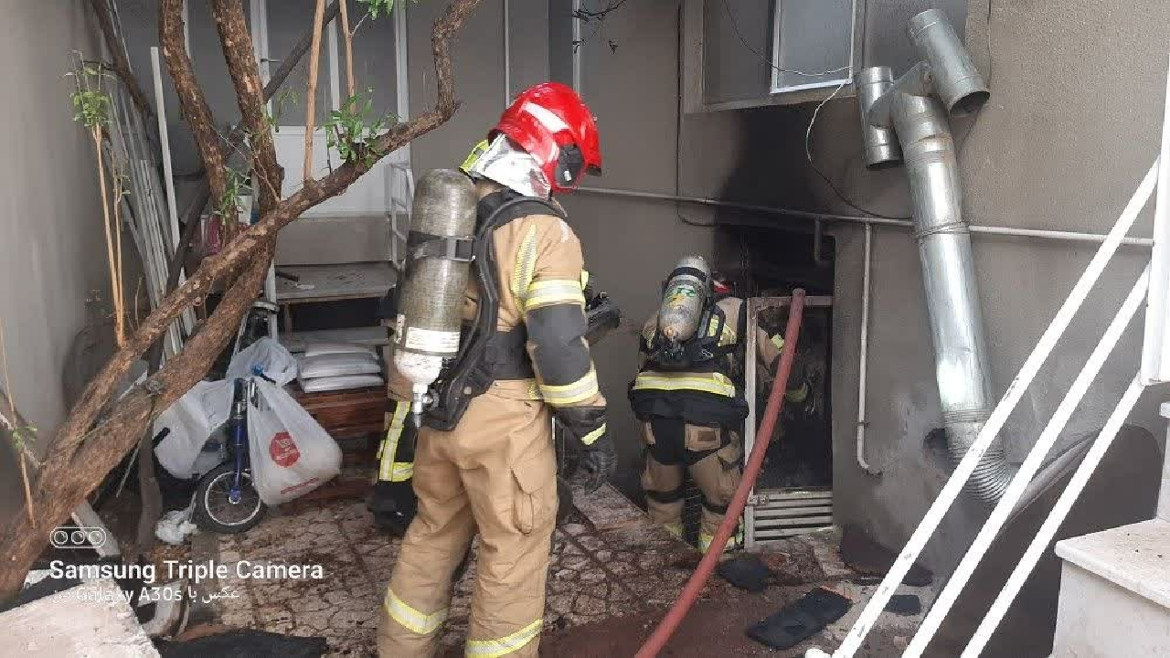 انفجار در زیرزمین منزل مسکونی در بوعلی قزوین