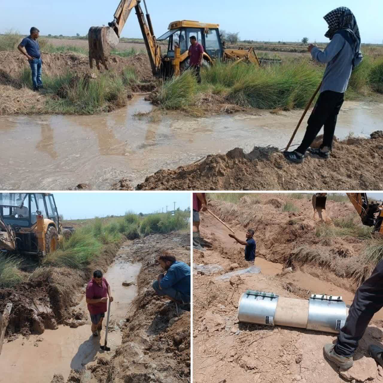 مرمت خط انتقال آب آشامیدنی دو روستای شهرستان باوی