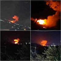 آتش سوزی در شهر کسوه در غرب دمشق در پی حمله صهیونیستی