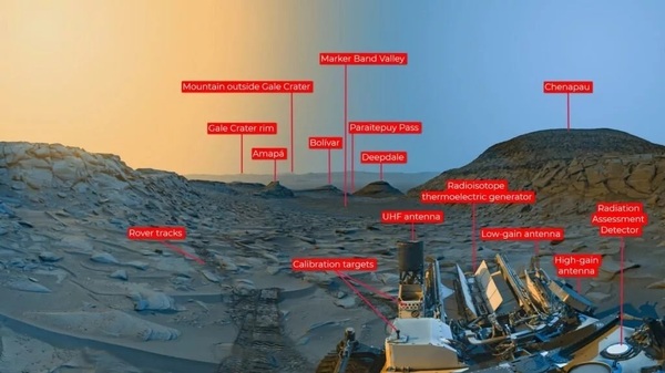 انتشار تصویر مریخ‌نورد کنجکاوی از صبح و عصر مریخ