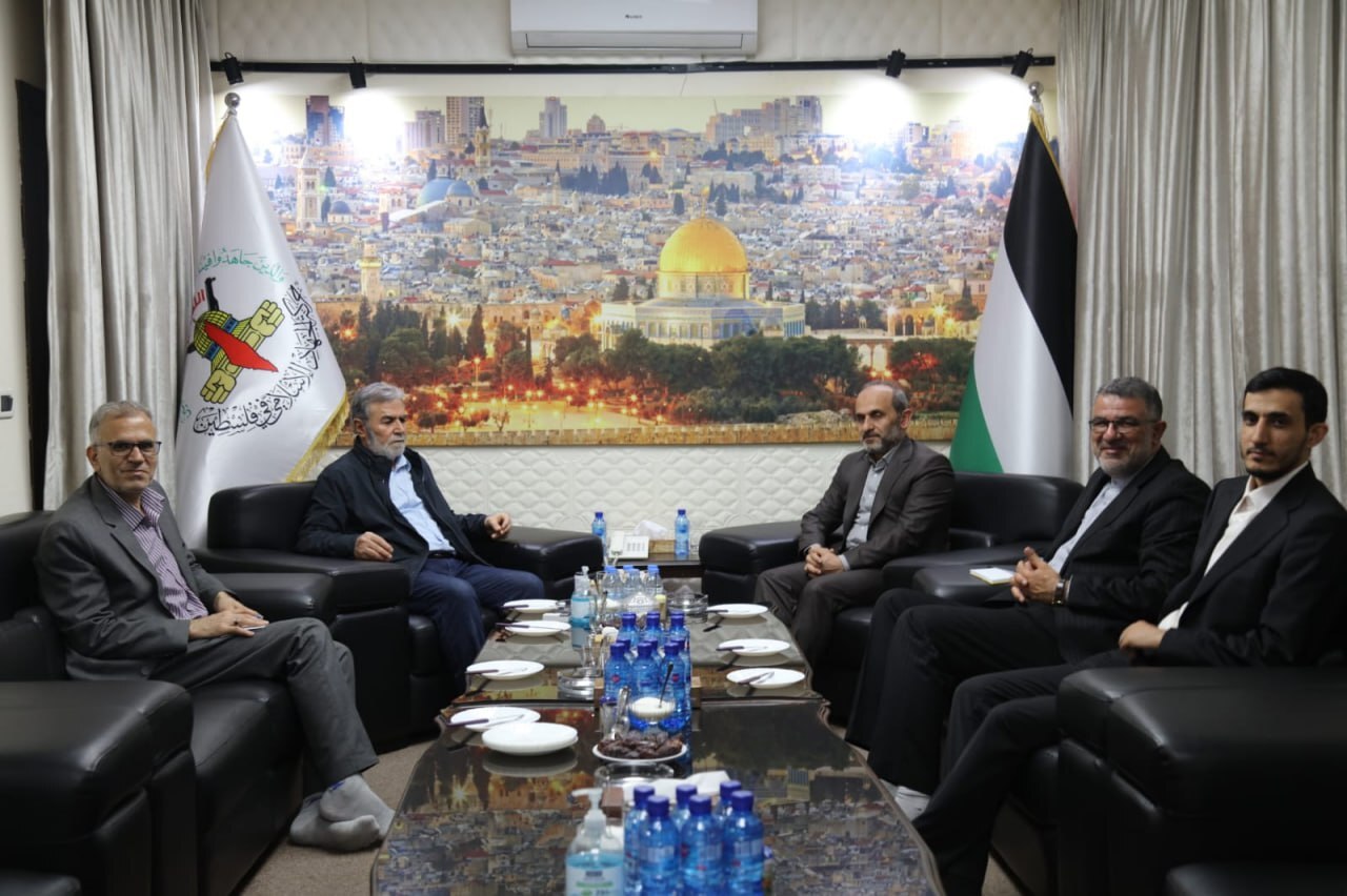 دیدار رئیس رسانه ملی با دبیرکل جنبش جهاد اسلامی فلسطین در لبنان