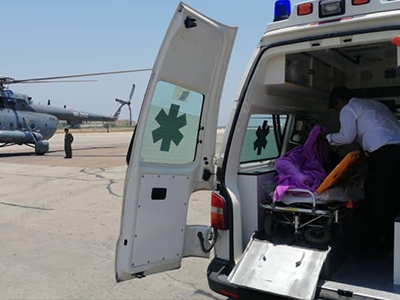 بالگرد اورژانس ۱۱۵ بوشهر برای نجات نوجوان ۱۷ ساله به پرواز در آمد