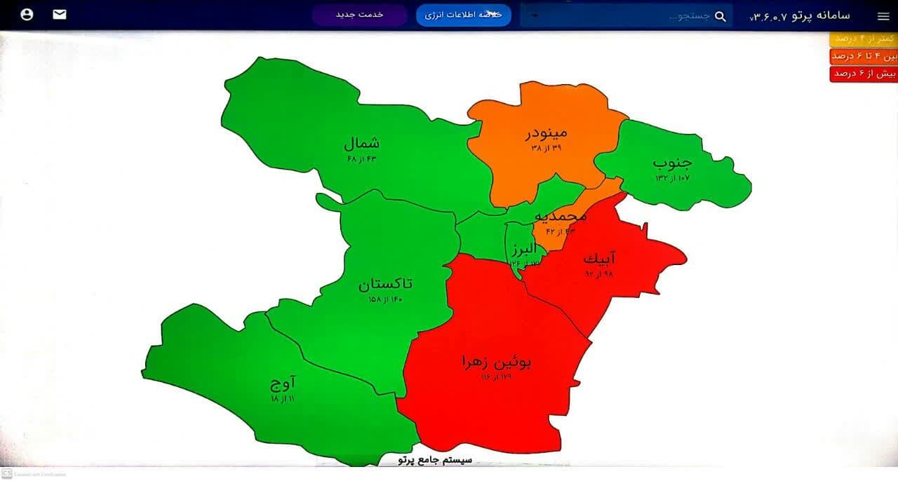 آخرین وضعیت مصرف برق استان قزوین