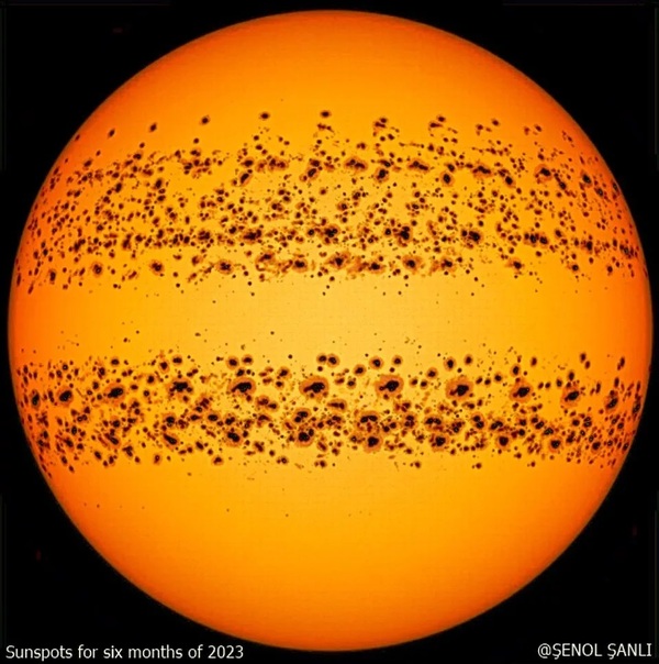 خورشید فعال و لکه‌های خورشیدی در تصویر روز ناسا