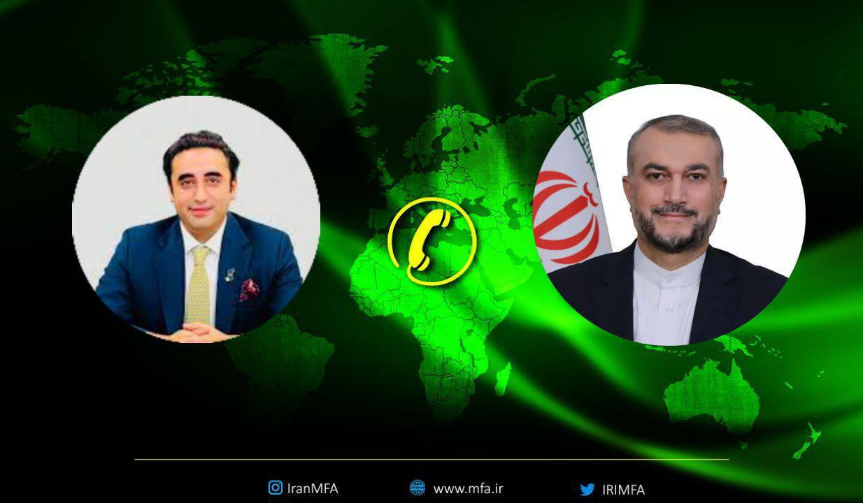 گفتگوی تلفنی وزرای امور خارجه جمهوری اسلامی ایران و پاکستان