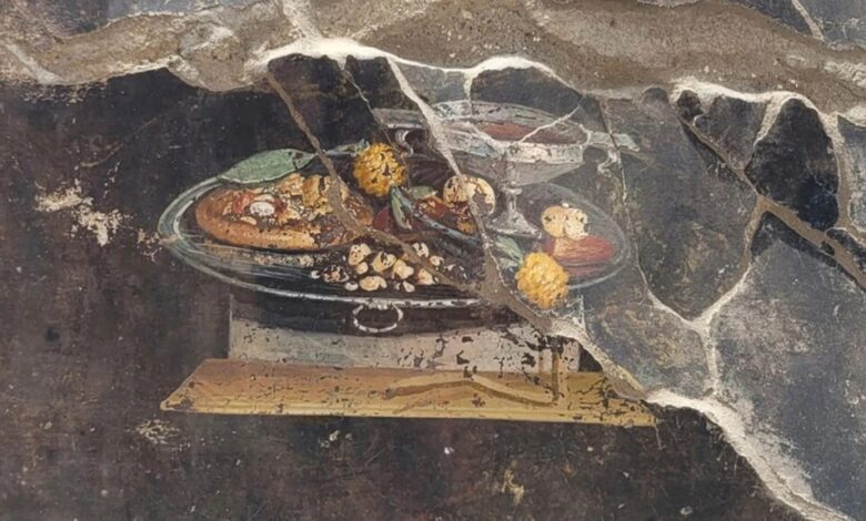 نقاشی باستانی کشف شده در ایتالیا، پیتزا نیست
