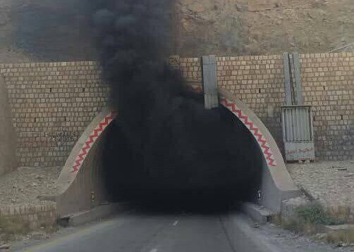تصادف در تونل راهدار فداکار مسیر بندرعباس- حاجی آباد