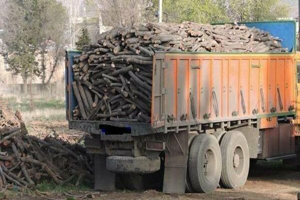 توقیف کامیون حامل  ۱۰ تن چوب غیرمجاز در نیشابور