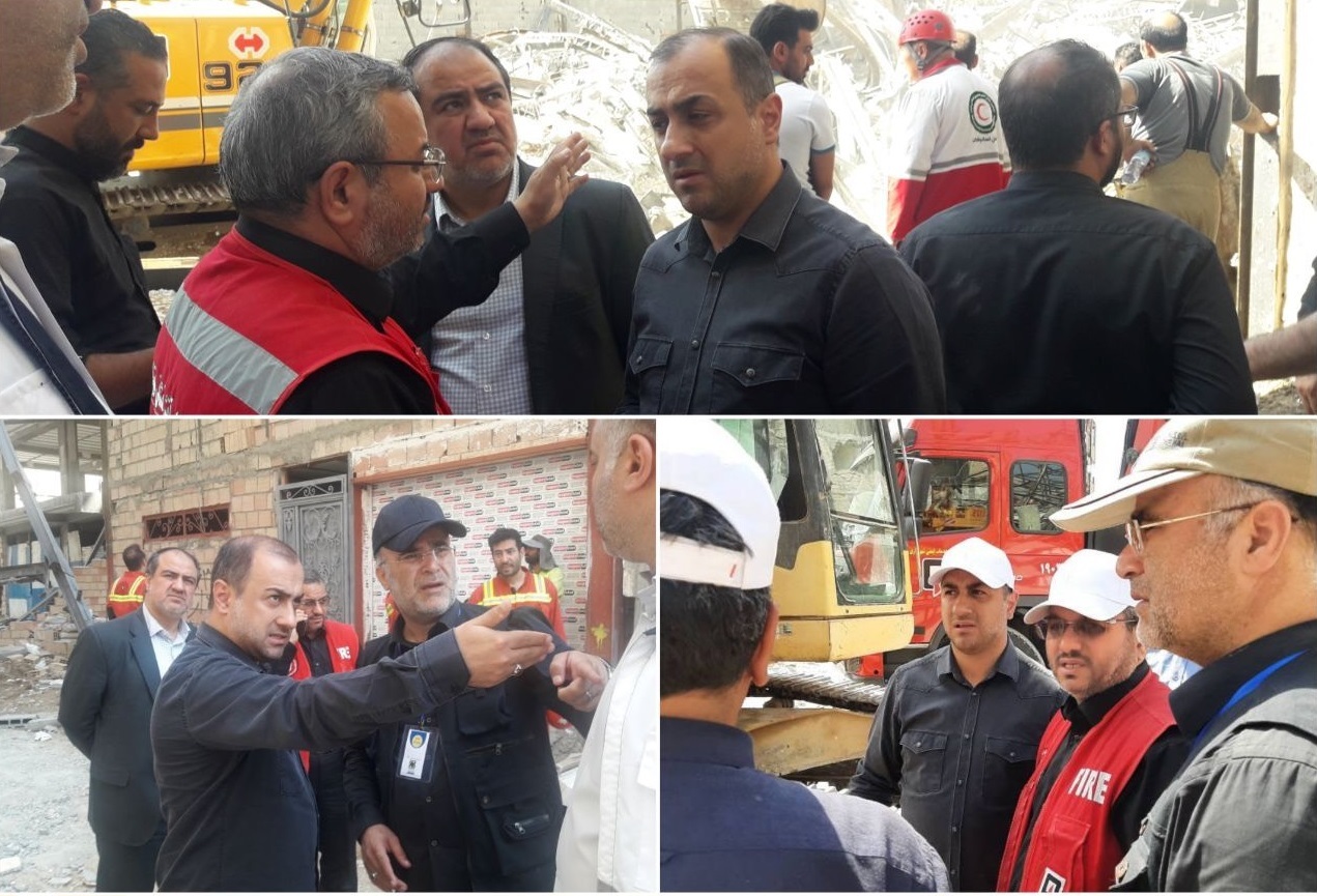 ادامه آواربرداری در محل ریزش ساختمان ناایمن منطقه ۱۹ تهران