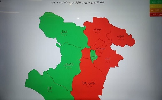 نیمی از استان قزوین در وضعیت قرمز مصرف برق