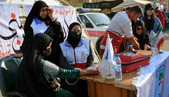 امدادرسانی یکهزار امدادگر هلال احمر خوزستان به زائران حسینی