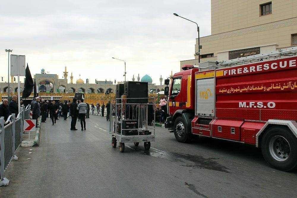 آماده‌باش ۵۴ ایستگاه آتش‌نشانی مشهد در تاسوعا و عاشورا حسینی