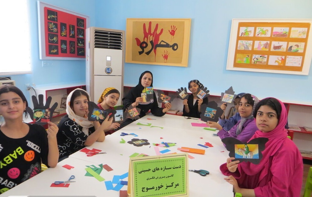 هزار دست سازه‌ی کودکان و نوجوانان بوشهری در مسیر اربعین حسینی