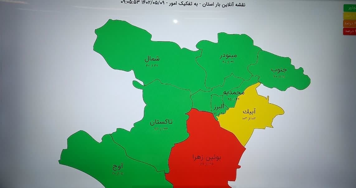 ثبت بیشترین مصرف برق در بوئین زهرا و آبیک