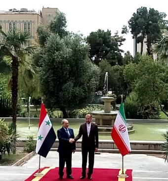 استقبال رسمی از وزیر امور خارجه سوریه