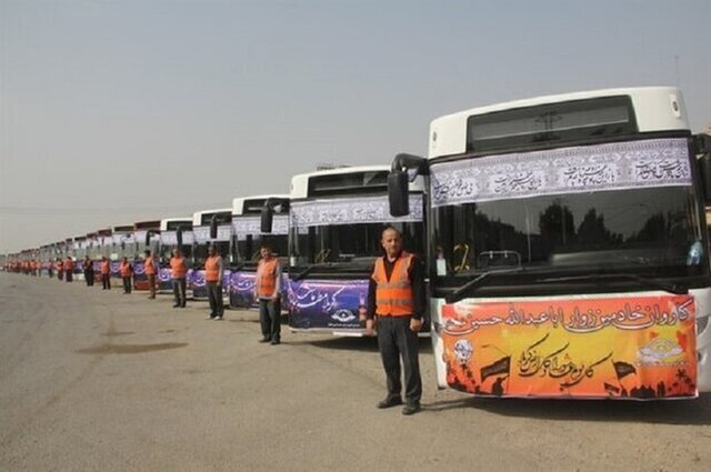 اختصاص ۵۲ اتوبوس برای انتقال زائران استان به مرز شلمچه