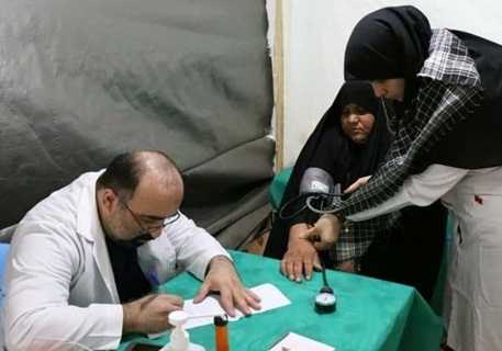 استقرار گروه‌های سلامت در موکب شهدای گمنام اندیمشک