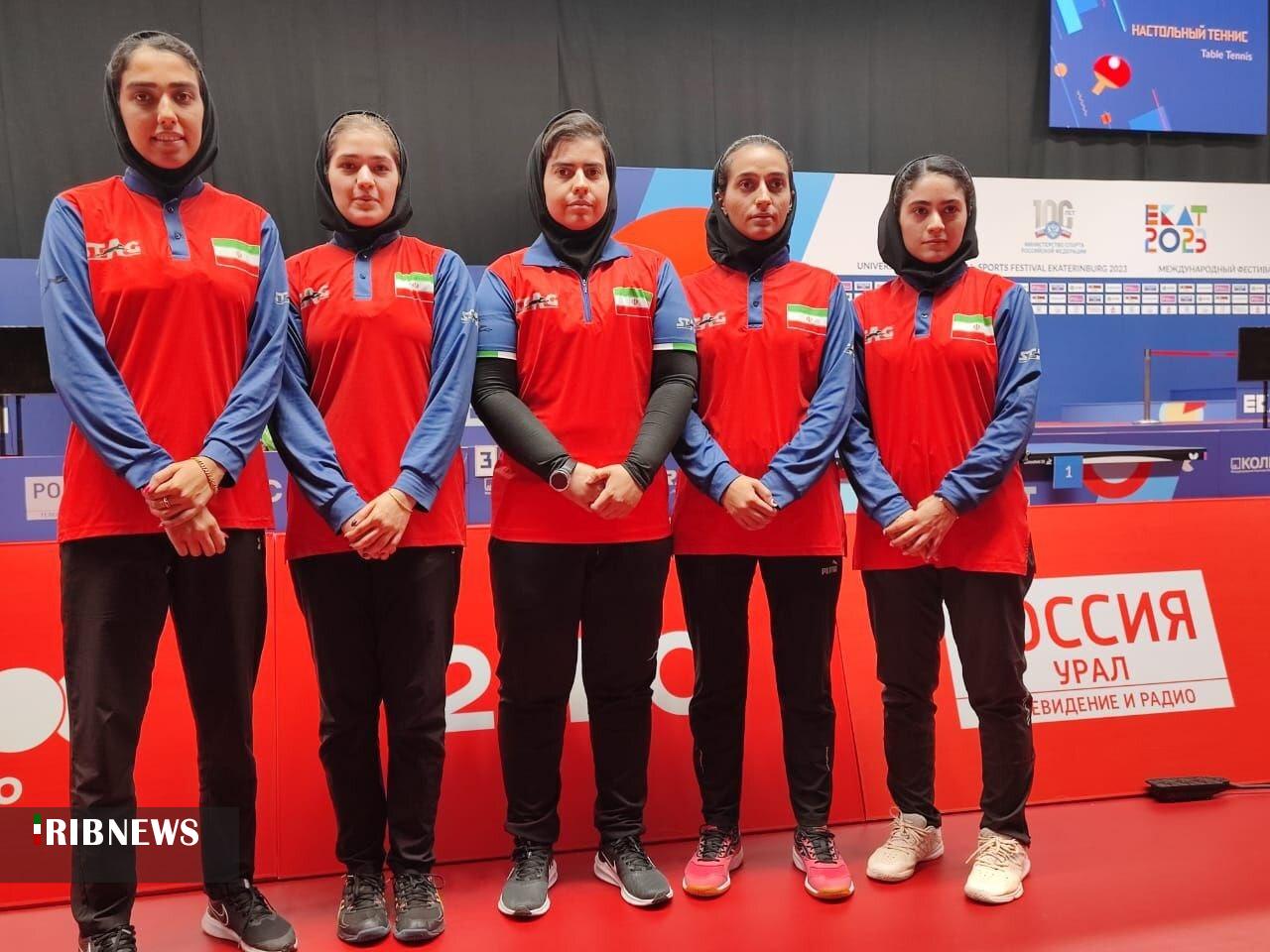 راهیابی تیم تنیس روی میز دختران ایران به مرحله یک چهارم نهایی