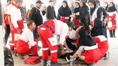 امدادرسانی هلال احمر به ۷۴ هزار و ۸۰۱ زائر اربعین حسینی