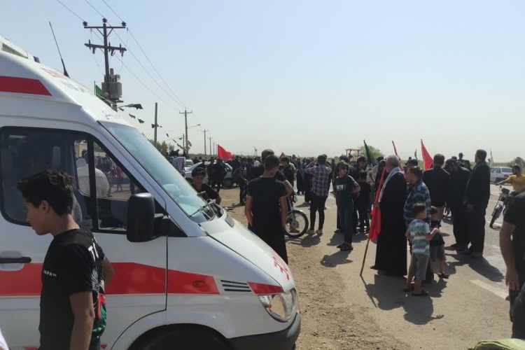 پوشش امداد سلامت مراسم پیاده روی اربعین در مرز چزابه توسط واحد‌های امدادی اورژانس استان اصفهان