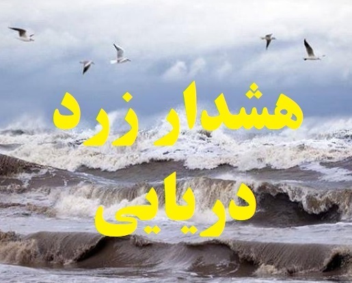 هشدار زرد دریایی برای آب ها و سواحل شمالی و جنوبی کشور