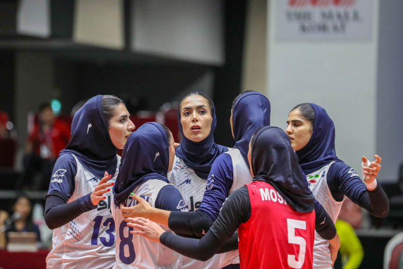 سومین برد پیاپی تیم ملی والیبال بانوان ایران در قهرمانی آسیا