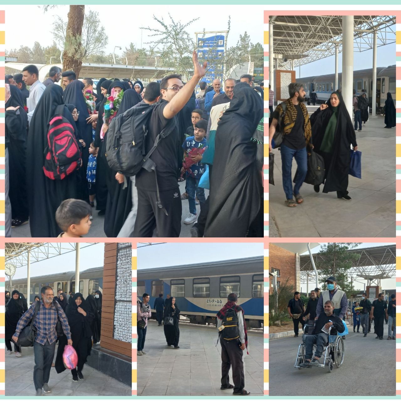 قطار زائران اربعین حسینی (ع) وارد ایستگاه راه آهن زاهدان شد