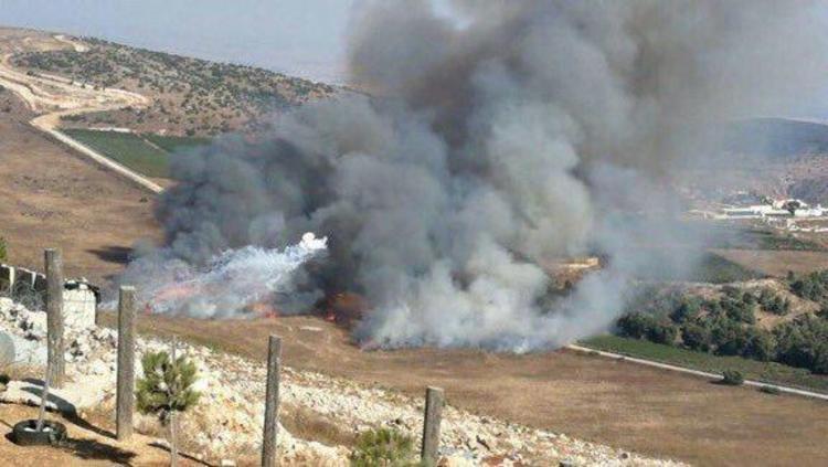 نیرو‌های رژیم صهیونیستی بمب‌های آتش زا در جنوب لبنان پرتاب کردند