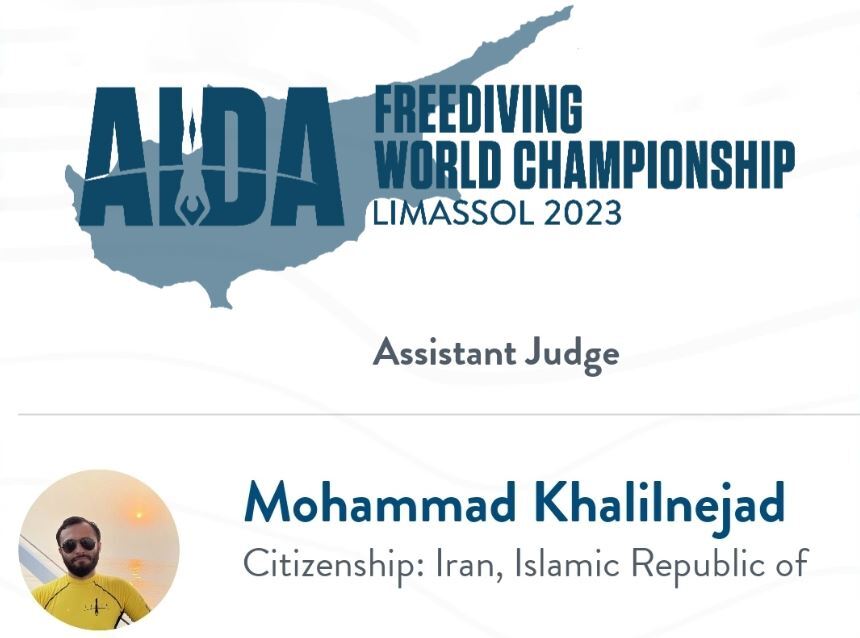 نخستین بار؛ حضور داور ایرانی در مسابقات جهانی غواصی آزاد