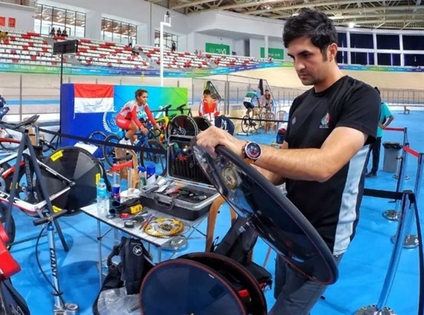 حضور عضو تیم دوچرخه‌سواری سپاهان در بازی‌های آسیایی هانگژو